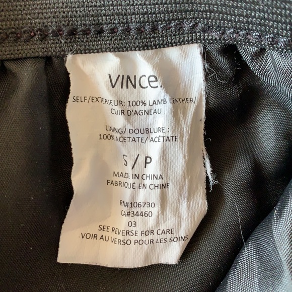 Vince two tone leather skirt - Picture 5 of 7